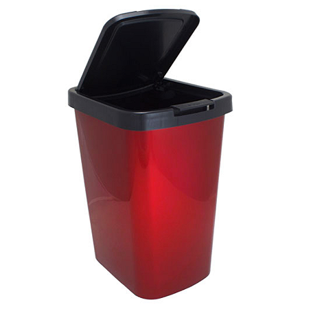 LIXEIRA CLICK 9 LITROS VERMELHA ARQPLAST