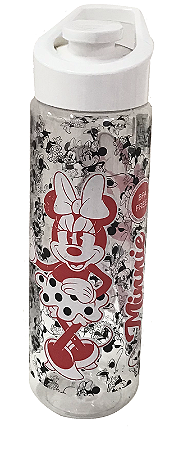 GARRAFA PET MINNIE 700ML TAMPA BRANCA 470913 M1