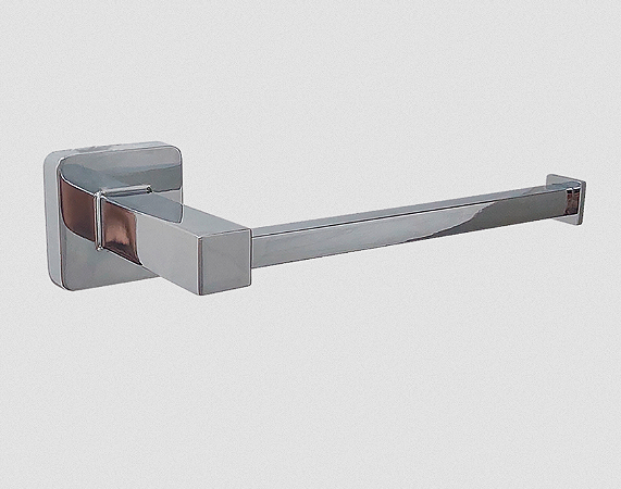 PORTA PAPEL HIGIÉNICO QUADRADO ZAMAK INOX CROMADO FLVX