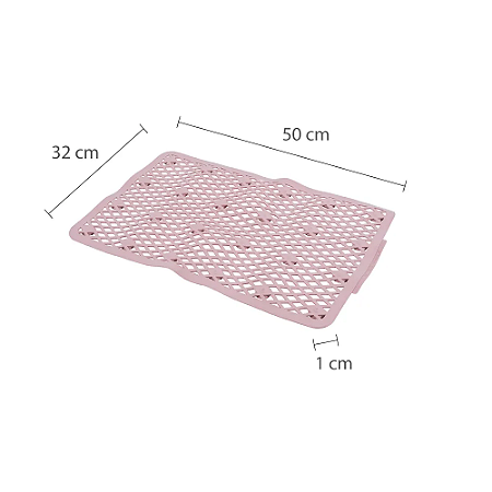 TAPETE PADRÃO LOSANGOS 50X32CM ROSA - ASTRA