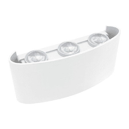 ARANDELA BRANCA LED LENT TROIS SOBREPOR 6W LUZ BRANCA QUENTE BIVOLT LUMAN