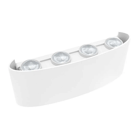 ARANDELA BRANCA LED LENT QUATRE SOBREPOR 8W LUZ BRANCA QUENTE BIVOLT LUMAN
