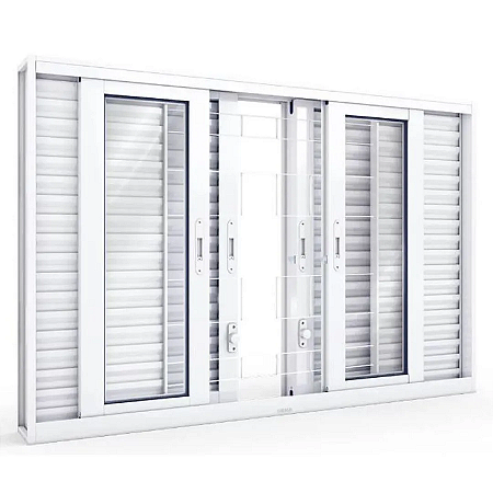 VENEZIANA LUCASA FLEX COM GRADE QUADRADA 100X150X15,5CM