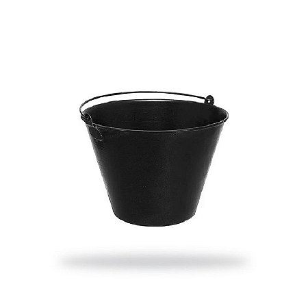 BALDE METAL PARA CONCRETO 10 LITROS PRETO METASUL