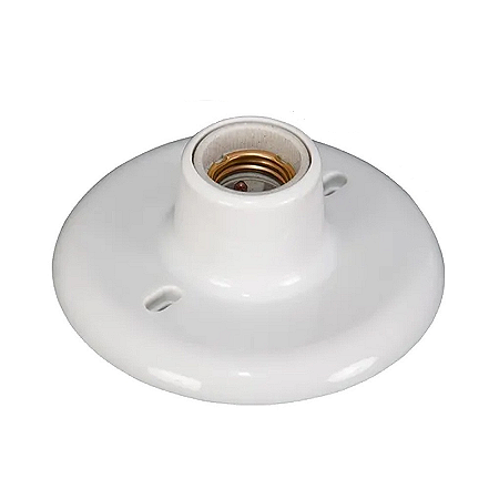 PLAFON E-27 PORCELANA 100W BRANCO V.LUSTRE
