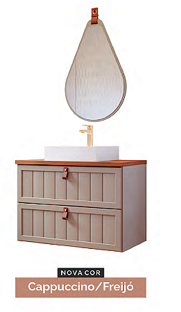 GABINETE MGM SENSE 80CM CAPPUCCINO/FREIJO
