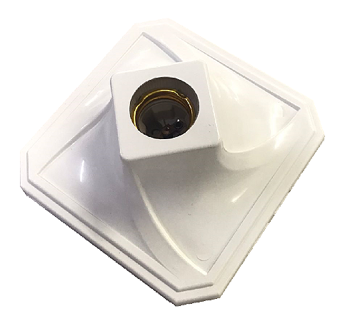 PLAFON E-27 QUADRADO 100W BRANCO 610 PAVILONIS