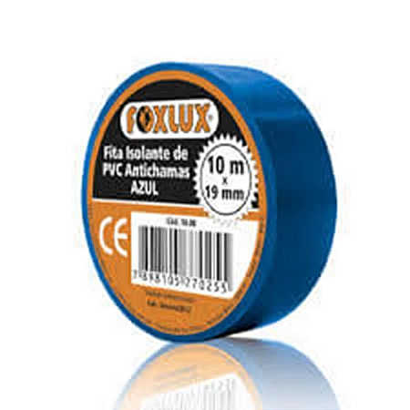 FITA ISOLANTE 19MMX10M AZUL FOXLUX