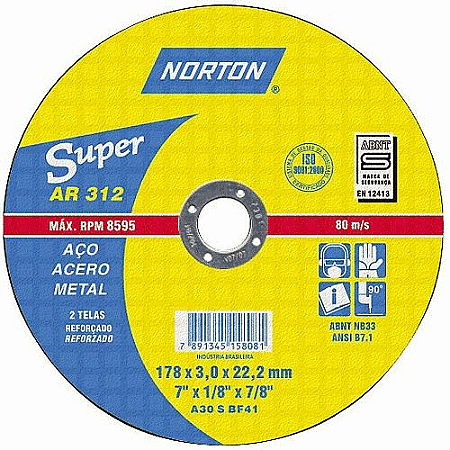 DISCO FERRO 7X1/8X7/8 NORTON