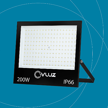 REFLETOR LED 200W 6500K IP66 BIVOLT VLUZ