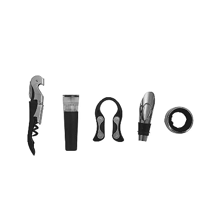 KIT ACESSÓRIOS PARA VINHO 5 PEÇAS MOZCADA