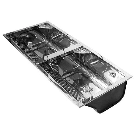 TANQUE INOX DUPLO PIANOX 88X51X25X06CM