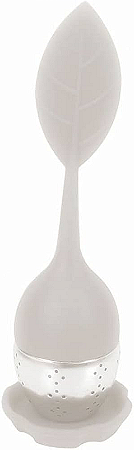 INFUSOR DE CHÁ SILICONE CINZA COM BASE OIKOS