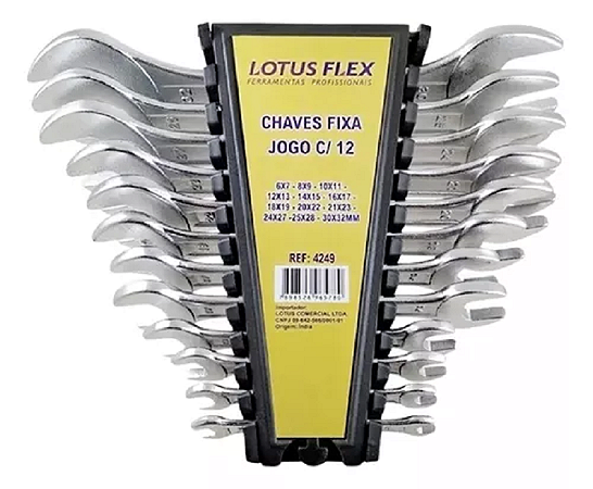 KIT JOGO CHAVE FIXA 12 PEÇAS 6 A 32 LOTUS