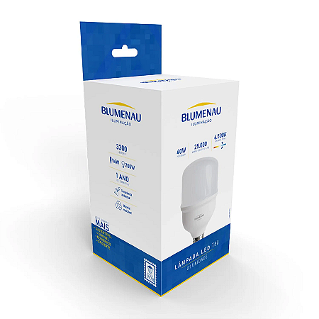 LÂMPADA LED BULBO 40W 6500K E27 BLUMENAU