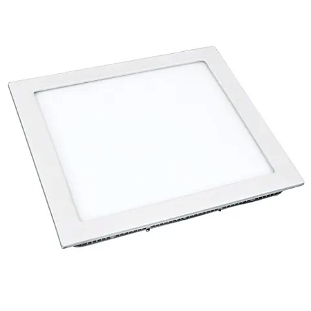 PLAFON LED EMBUTIR QUADRADA 18W 6500K LUZ SOLAR