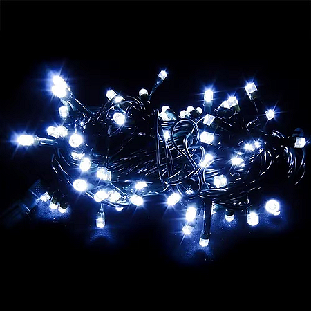 CORDÃO LED 500 LÂMPADAS BRANCO FRIO 50 METROS