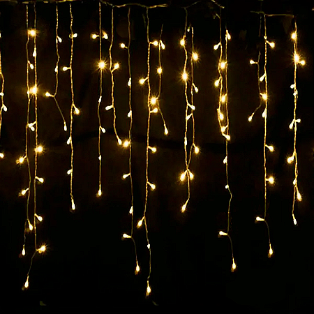 CASCATA 200 LEDS AMARELA  5 METROS 110V