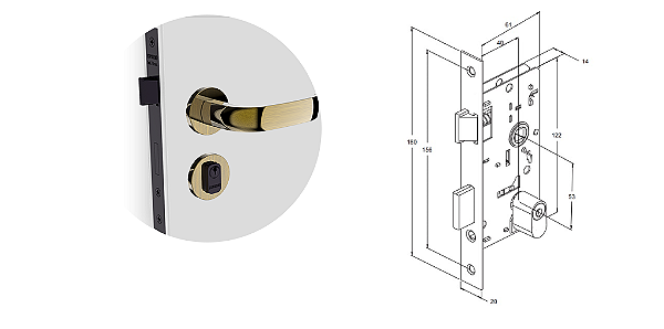 FECHADURA SOPRANO ICARO EXTERNO 0778-15