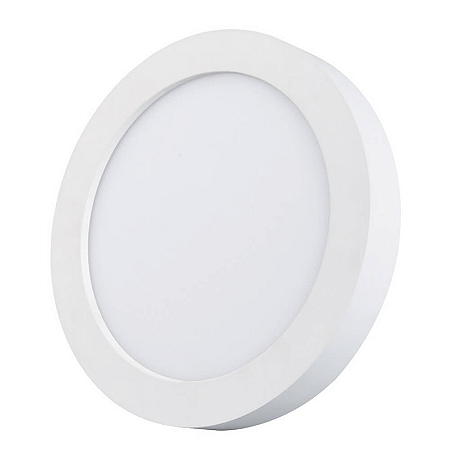PLAFON LED SOBREPOR REDONDA 18W 22CM LUZ BRANCA FRIA BLACK DEK