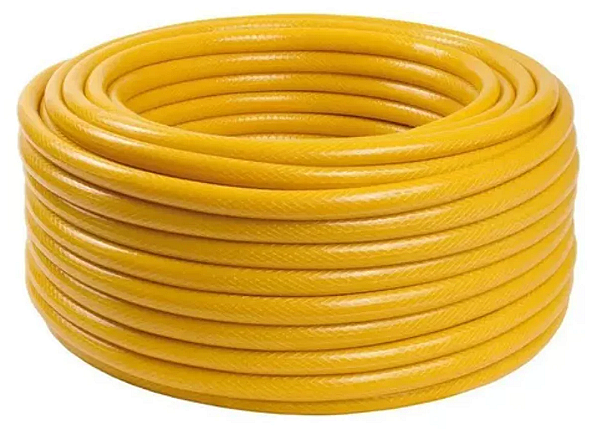 MANGUEIRA JARDIM SILICONE TRANÇADA 1/2 AMARELA JM MULTIUSO (VERIFIQUE A DESCRIÇÃO)
