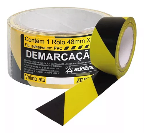 FITA DEMARC SOLO ZEBRADA 48MM X 14MTS