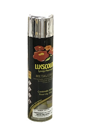 TINTA SPRAY LUKSCOLOR METALICA CROMADA INTERNA 350ML