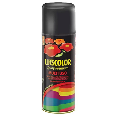 TINTA SPRAY LUKSCOLOR GRAFITE METÁLICA BRILHA