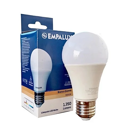 LÂMPADA LED BULBO 15W 3000K EMPALUX