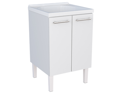 TANQUE COM GABINETE COZIMAX MAX 60CM BRANCA