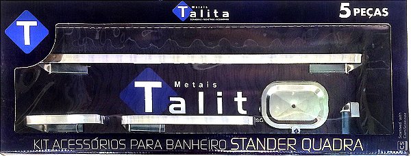 ACESSÓRIO BANHEIRO TALITA CROMADO 9020 STAND QUADRADO