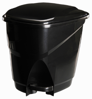 LIXEIRA ASTRA DE PEDAL 16 LITROS PRETO