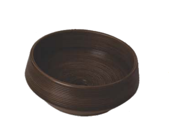 CUBA LEXXA REDONDA MARRON MESCLADO 40X40X15CM