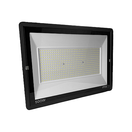 REFLETOR LED 500W BIVOLT LUZ BRANCA FRIA 6500K CHIP SOVER