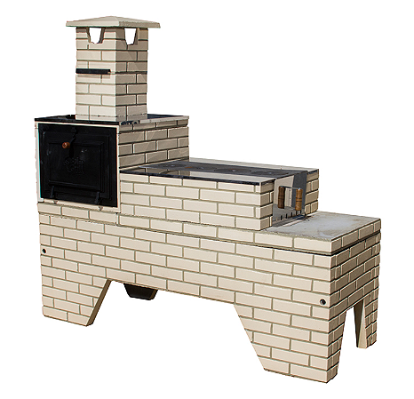 FOGÃO A LENHA BOI GRILL 4 BOCAS MESCLADO