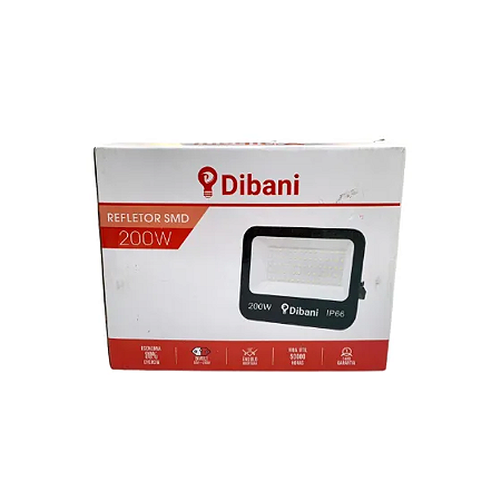 REFLETOR LED 200W BIVOLT 6500K DIBANI