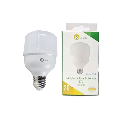LÂMPADA LED BULBO 20W 6500K LUZ SOLAR