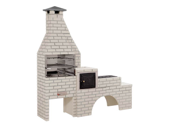 CHURRASQUEIRA 3X1 COM FOGÃO E FORNO MARFIM
