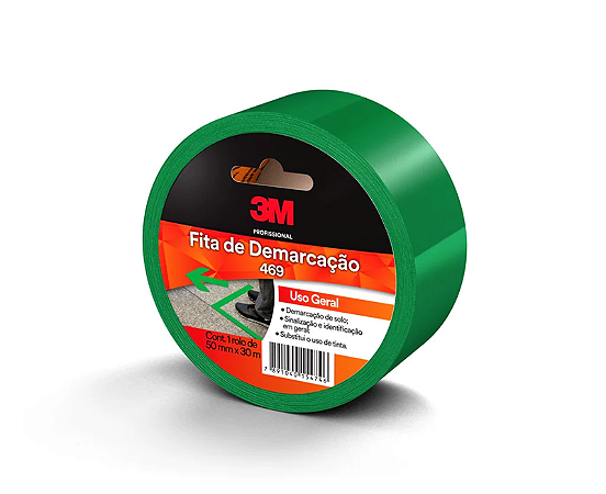 FITA ADESIVA PARA DEMARCAÇÃO 3M 50MMX30 VERDE