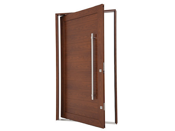 PORTA SASAZAKI ALUMÍNIO PIVOTANTE MADEIRADO 126 LAMBRIS DIREITA