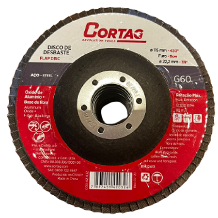 DISCO DE DESBASTE FLAP 4.1/2 G40 CORTAG