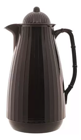 GARRAFA TÉRMICA PLÁSTICA BAMBU PRETO 1 LITRO 1662 LYOR