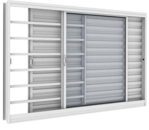 VENEZIANA VITROLAR 3F HORIZONTAL 150X100CM CRISTAL