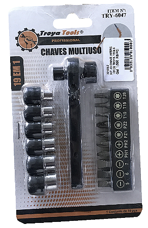 KIT JOGO CHAVE INTERC 17 PEÇAS TROYA TOOLS