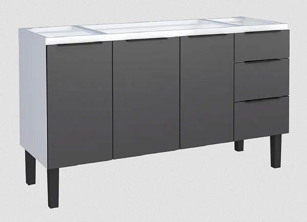 GABINETE COZIMAX COZINHA JUPITER CINZA 1446M