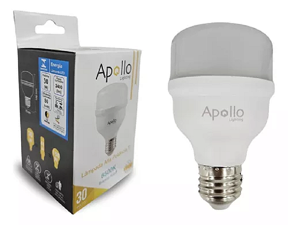 LÂMPADA LED BULBO 30W 6500K APOLLO