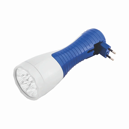 LANTERNA RECARREGÁVEL 12 LEDS PRATIK AZUL