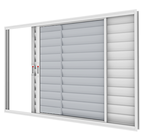 VENEZIANA VITROLAR 3 FOLHAS SEM GRADE 120X100X70 CLASSIC BRANCA