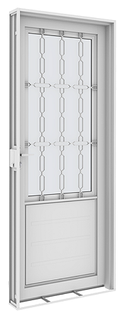 PORTA GRADE POSTIGO VITROLAR ELO 85X215X12 DIREITA BRANCA