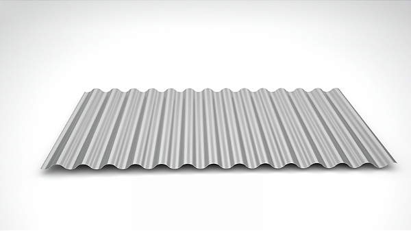 TELHA GALVANIZADA ONDULADA 1 LADO BRANCA